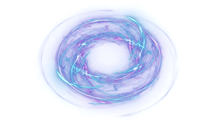 Stunning blue light vortex swirling in dark space with glowing energy