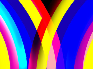 Obraz premium SIMPLE DYNAMIC LINE art design with aesthetic colourful background