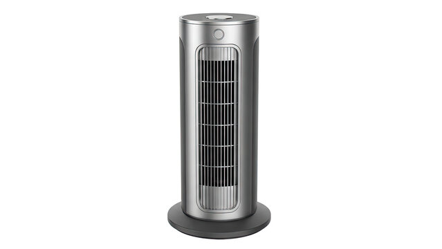 Modern Silver Tower Fan with Sleek Design