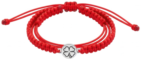 Red Bracelet png Woven Cord cutout Luck Charm png Clover Bracelet cutout Friendship Jewelry png Red String cutout Wristband png Knotted Bracelet