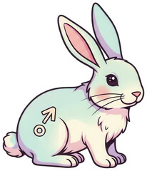 Obraz premium Bunny png Rabbit cutout Hare png Cottontail cutout Pastel Bunny png Easter Rabbit cutout Kawaii Rabbit png Animal cutout Cartoon Bunny png Cute Rabbit