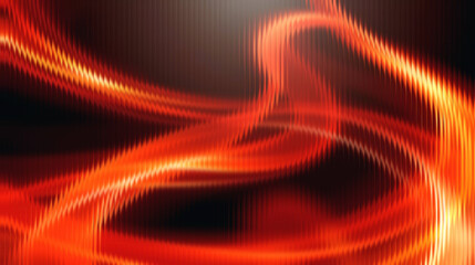 Vibrant orange and red abstract waves on dark background