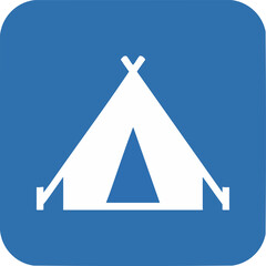 Simple Camping Tent Icon for Travel and Outdoor Adventure