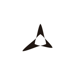 Fototapeta premium Triangle, bullets geometric simple symbol logo vector