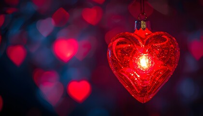 4K Ultra HD Valentine's Red Heart Bokeh Love Holiday Wallpaper
