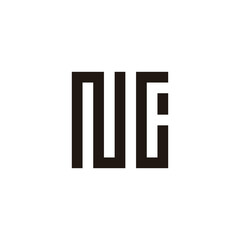 Letter N, G and F square geometric simple symbol logo vector