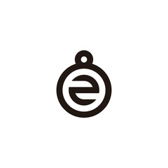 Number 2 in 8, circle geometric simple symbol logo vector