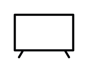 Minimalistic Outline of a Modern Television Set with Simple Design