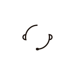 Letter d and p microphone geometric simple symbol logo vector