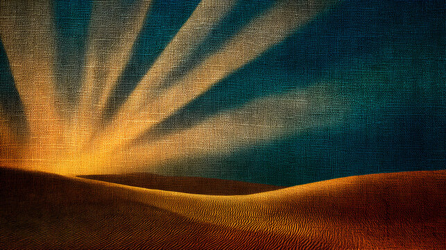 Sunrise over rolling hills