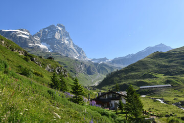 The Matterhorn, a splendid mountain seen while climbing to the Duca degli Abruzzi refuge.