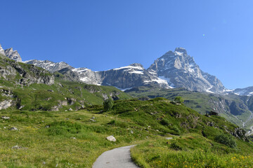 The Matterhorn, a splendid mountain seen while climbing to the Duca degli Abruzzi refuge.