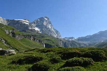The Matterhorn, a splendid mountain seen while climbing to the Duca degli Abruzzi refuge.