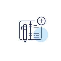 Pen and daily planner. Add new event. Pixel perfect, editable stroke vector icon