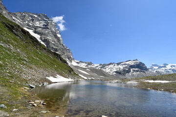 The Matterhorn, a splendid mountain seen while climbing to the Duca degli Abruzzi refuge.