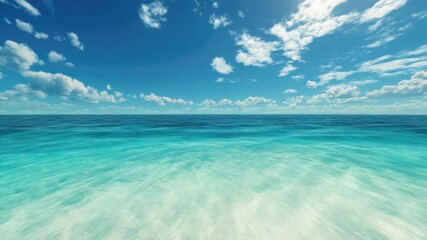 A serene and inviting ocean view with clear skies, perfect for a vacation.