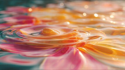 Abstract Colorful Water Ripple