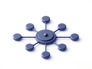 sensor network, connected living system, isolated on white background
