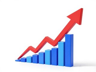 trend arrow, market pressure visualization, isolated on white background
