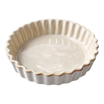 Pie dish ceramic, isolated on transparent background