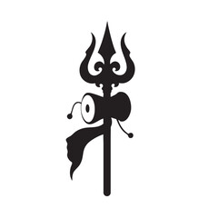 Trishul sign symbol icon Vector illustration