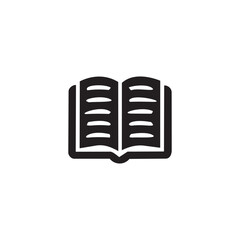 Open book icon isolated on white background