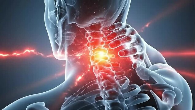 Neck pain and spine health , 4k vedio
