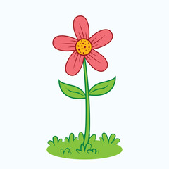 Cartoon Flower illustration EPS Vector
