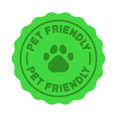 Vector Pet Friendly Badge Label