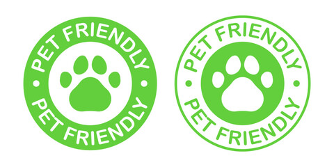Vector Pet Friendly Round Labels