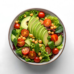 front view of delicious vegan salad with fresh