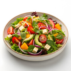 front view of delicious vegan salad with fresh