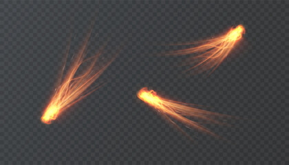 Golden magic comet with many sparkling bright shimmering light effects. Magic golden swirl for web design and fairy decoration vector  © MAKSYM