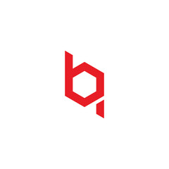 Obraz premium Letter bq hexagon geometric symbol simple logo vector