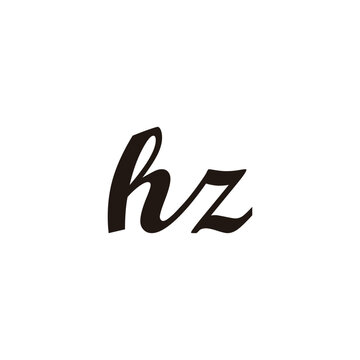 Letter hz connect geometric symbol simple logo vector