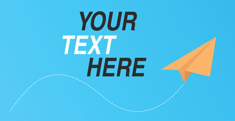 Professional vector background featuring a paper plane