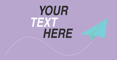 Professional vector background featuring a paper plane