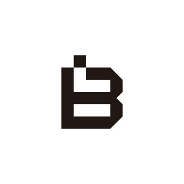 Letter L and B combination, square geometric symbol simple logo vector
