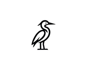 Obraz premium Clean simple bird logo in sleek vector