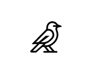Obraz premium Bird line art logo for professional branding