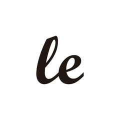 Letter Le connect geometric simple symbol logo vector