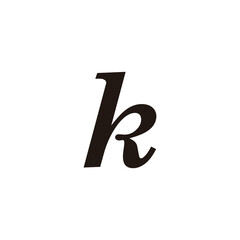 Letter k number 1 geometric simple symbol logo vector
