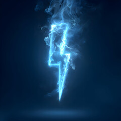 Blue Electric Lightning Bolt Energy Effect