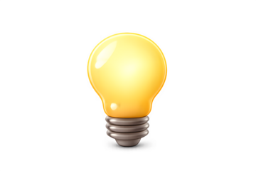 Bright glowing light bulb on black background, 3D illustration symbolizing idea, creativity, energy, and innovation.