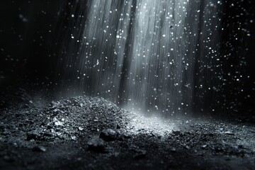 Mystical water streams illuminate rocky terrain, creating a mesmerizing scene