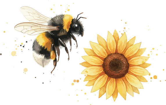 bee on yellow flower