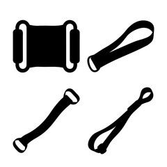 Collection of diverse resistance bands and exercise straps for comprehensive fitness workouts