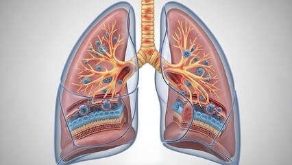 Human lung illustration