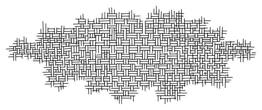 continuous line drawing of abstract woven texture pattern background