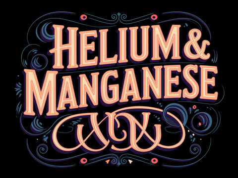 Helium and Manganese vintage ornate alphabet in Victorian and Western style with Argentine Fileteado lettering influences for decorative typography, branding, posters, logos, packaging, and creative d
